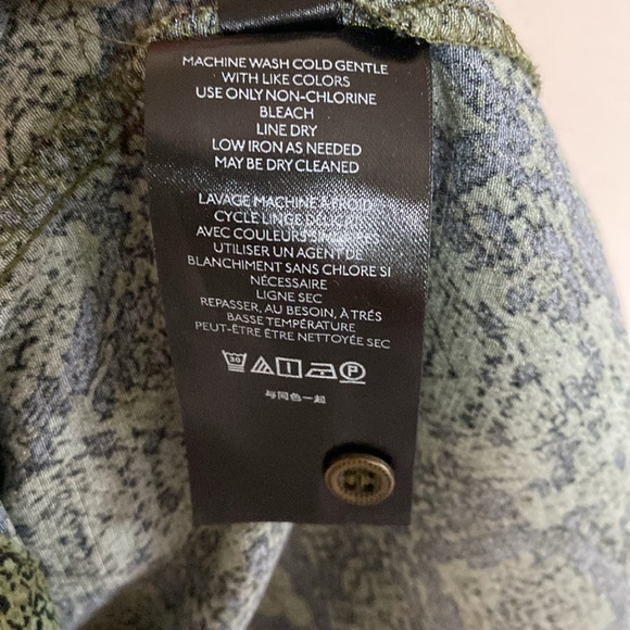 Anthropologie Green Snake Print Shift Dress - Picture 5 of 9